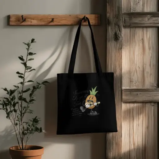 Tote bag black design